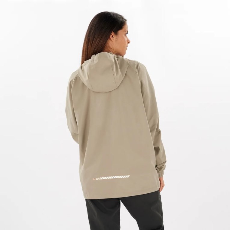 Beige Salomon Outlife Ripstop Half Zip Women's Windbreaker | IE FK5049